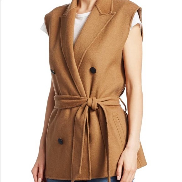Rag Bone Pearson Wool Blend Belted Vest 
